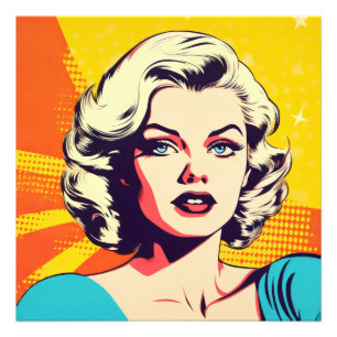 Pop Art Beauty Woman Fotodruck