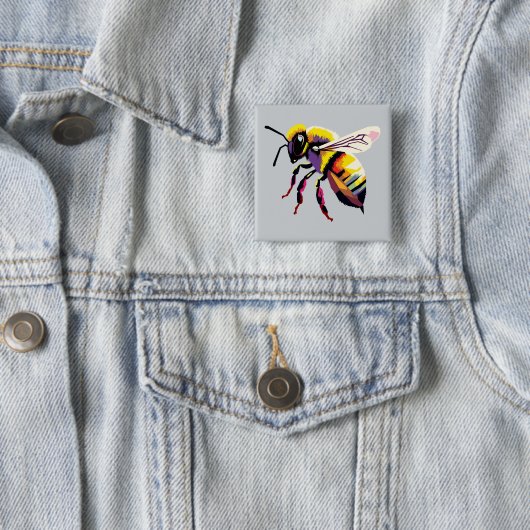 Pop Art Bee Button (Beispiel)