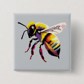Pop Art Bee Button (Vorderseite)