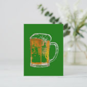 Pop Art Beer Tasse Postkarte (Stehend Vorderseite)