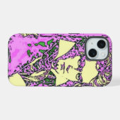 Pop-Art Beethoven iPhone 15 Hülle (Rückseite (Horizontal))