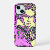 Pop-Art Beethoven iPhone 15 Hülle (Rückseite)