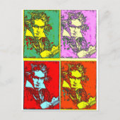 Pop-Art Beethoven Postkarte (Vorderseite)