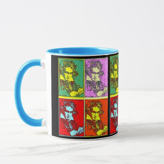 Pop-Art Beethoven Tasse (Links)