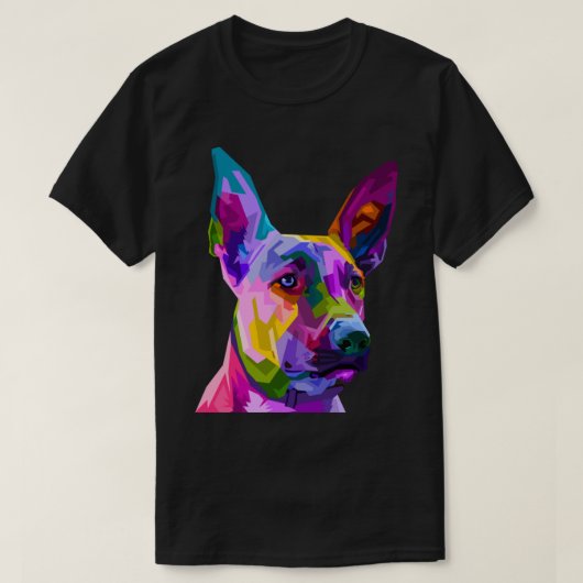 Pop Art Belgisch Malinois Shepherd Mechelaar Pullo T-Shirt (Design vorne)