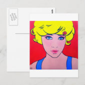 Pop Art Bérénice Postkarte (Vorne/Hinten)