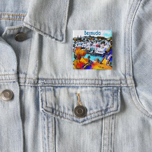 Pop Art Bermuda Button (Beispiel)