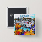 Pop Art Bermuda Button (Vorne & Hinten)