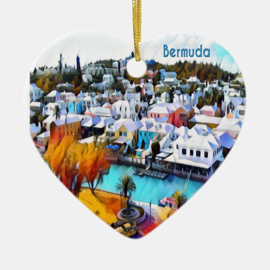 Pop Art Bermuda Keramik Ornament (Vorne)