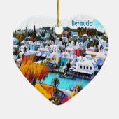 Pop Art Bermuda Keramik Ornament (Hinten)