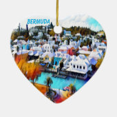 Pop Art Bermuda Keramik Ornament (Hinten)