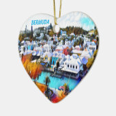 Pop Art Bermuda Keramik Ornament (Links)