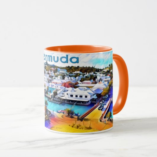 Pop Art Bermuda Tasse (VorderseiteRechts)