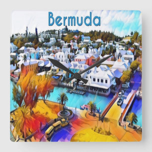 Pop Art Bermuda Wanduhr