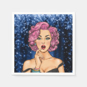 Pop Art Besondere Anlass Cocktail Napkins Serviette (Vorderseite)