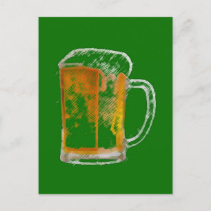 Pop-Art-Bierkrug Postkarte