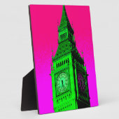 Pop Art Big Ben London Travel Pink Green Fotoplatte (Seite)