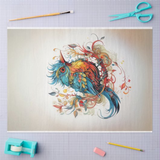 Pop Art Birds of Paradise Decoupage Seidenpapier (Basteln)