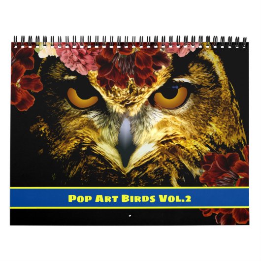 Pop Art Birds Vol. 2 Eule Cockatiel Hummingbird Sp Kalender (Titelbild)