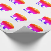 Pop Art Bison Buffalo Geschenkpapier (Ecke)