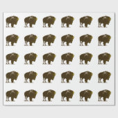 Pop Art Bison Buffalo Geschenkpapier (Flach)