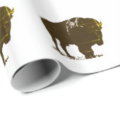 Pop Art Bison Buffalo Geschenkpapier (Rolleneckpunkt)