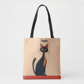 Pop Art Black Cat Tasche (Vorderseite)
