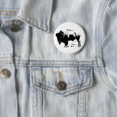 Pop Art Black & White Buffalo Silhouette Button (Beispiel)