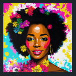 Pop Art Black Woman Multicolor Acrylic Print Acryl Wandkunst<br><div class="desc">Dieses einzigartige Kunstwerk besticht durch eine wunderschöne schwarze Frau mit natürlichem Afro-Haar in einem lebendigen Pop-Kunstportrait mit farbenfrohen Blume und einem vielfarbigen abstrakten Hintergrund. Ein Hauch von Ästhetik im 70er mit kühnen,  hellen Farben,  die melaninische Schönheitskunst kann jeden Ort erhellen!</div>