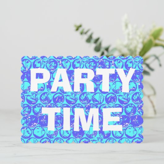 Pop Art Blasenverpackung Einladung (Stehend Vorderseite)