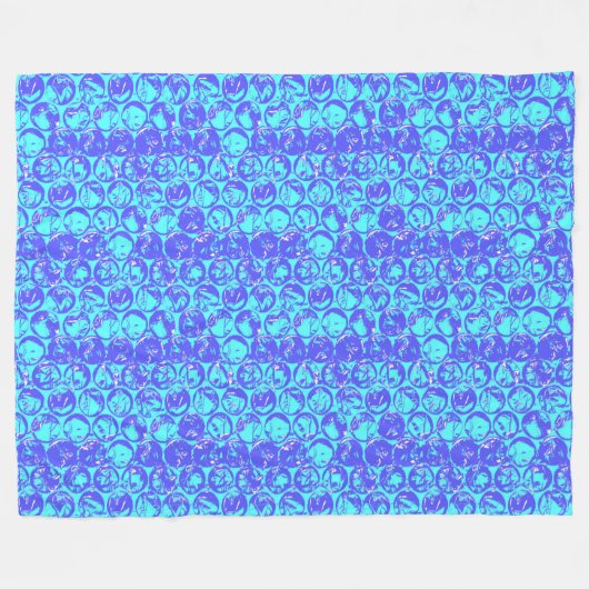 Pop Art Blasenverpackung Fleecedecke (Vorderseite (Horizontal))