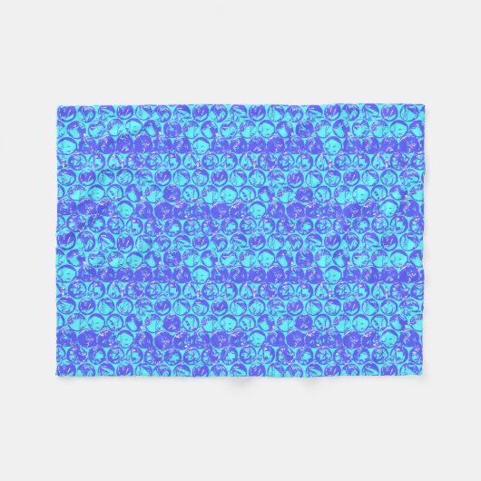 Pop Art Blasenverpackung Fleecedecke (Vorderseite (Horizontal))