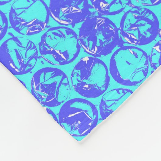 Pop Art Blasenverpackung Fleecedecke (Ecke)