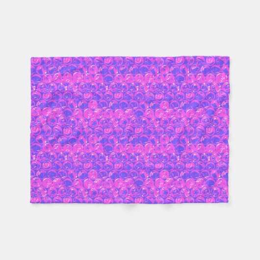 Pop Art Blasenverpackung Fleecedecke (Vorderseite (Horizontal))