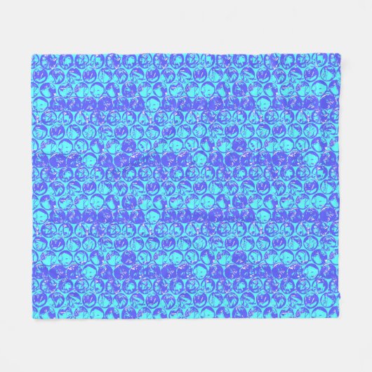 Pop Art Blasenverpackung Fleecedecke (Vorderseite (Horizontal))