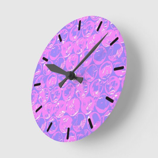 Pop Art Blasenverpackung Runde Wanduhr (Winkel)