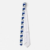 Pop Art Blue Black Palm Tree Silhouette Neck Tie Krawatte (Rückseite)