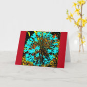 Pop Art Blue Blume Ball Card Karte (Gelbe Blume)