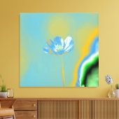 Pop Art Blue Cosmos Blume Leinwanddruck (Insitu (Wohnzimmer))