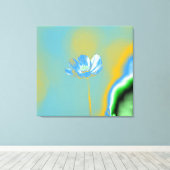 Pop Art Blue Cosmos Blume Leinwanddruck (Insitu (Holzboden))