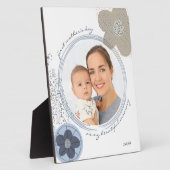 Pop Art Blume Blue Gray Editable Occasion Foto Fotoplatte (Seite)