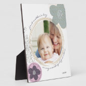 Pop Art Blume Blue Gray Editable Occasion Foto P Fotoplatte (Seite)