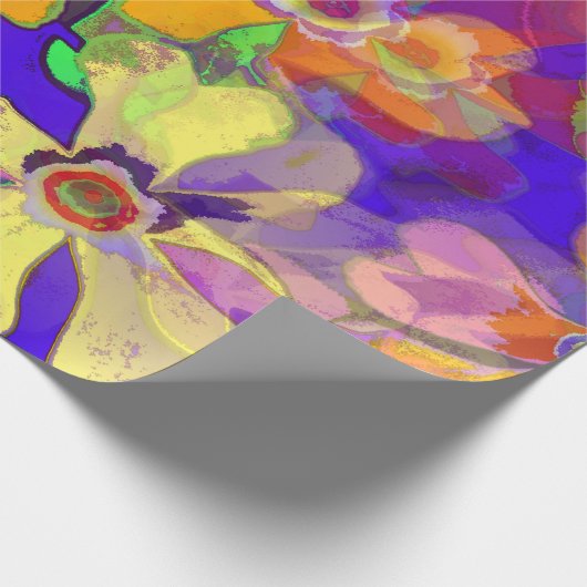 Pop Art Blume Geschenkpapier (Ecke)