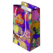 Pop Art Blume Kleine Geschenktüte (Vorderseite Schrägansicht)