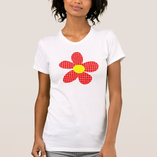 Pop Art Blume - Maßgeschneiderte T-Shirt (Vorderseite)