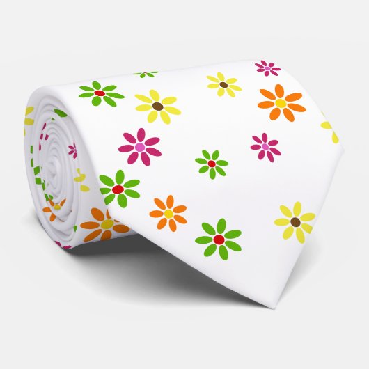 Pop Art Blume nahtlose Muster + Ihre Ideen Krawatte (Gerollt)