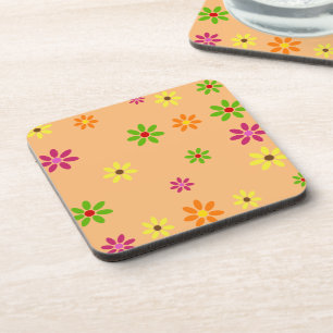 Pop Art Blume nahtlose Muster + Ihre Ideen Untersetzer