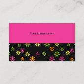 Pop Art Blume nahtlose Muster + Ihre Ideen Visitenkarte (Rückseite)