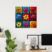 Pop Art Blume Raster Colorado Poster (Heimbüro)