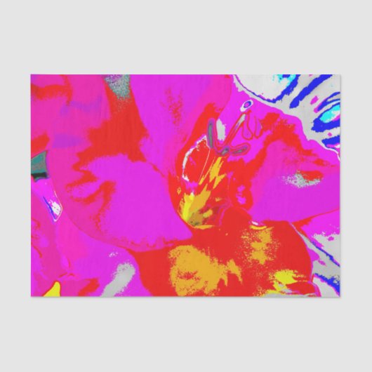 Pop Art Blume Seidenpapier (Vorderseite)